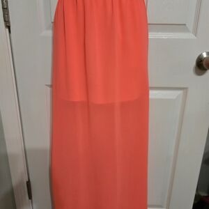 Forever 21 Coral Skirt Orange Small